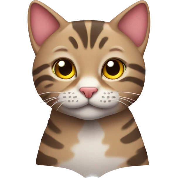 Tabby cat with heart  emoji