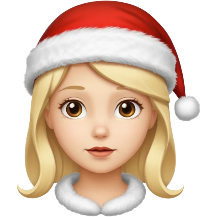 Blondie girl santa clauss emoji