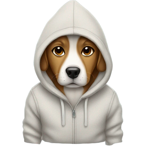 Dog wearing a hoodie  emoji