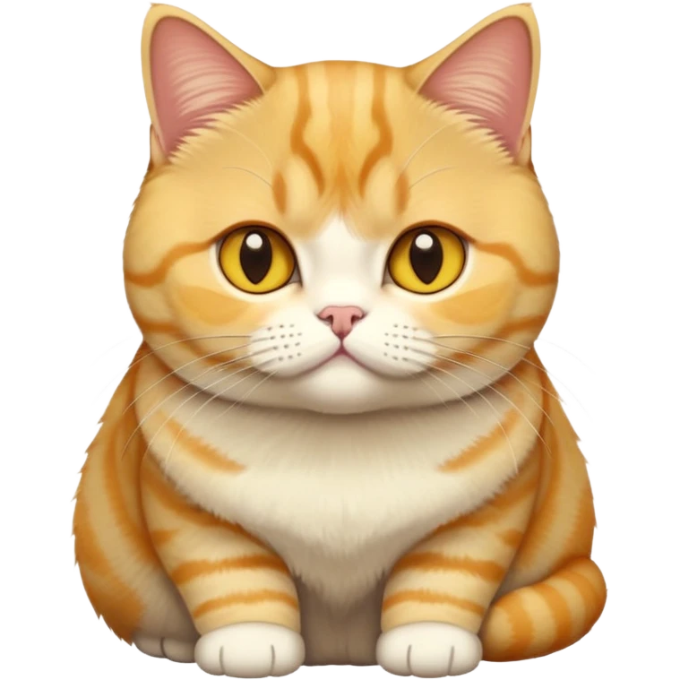 British shorthair cat with yellowish ginger fur emoji