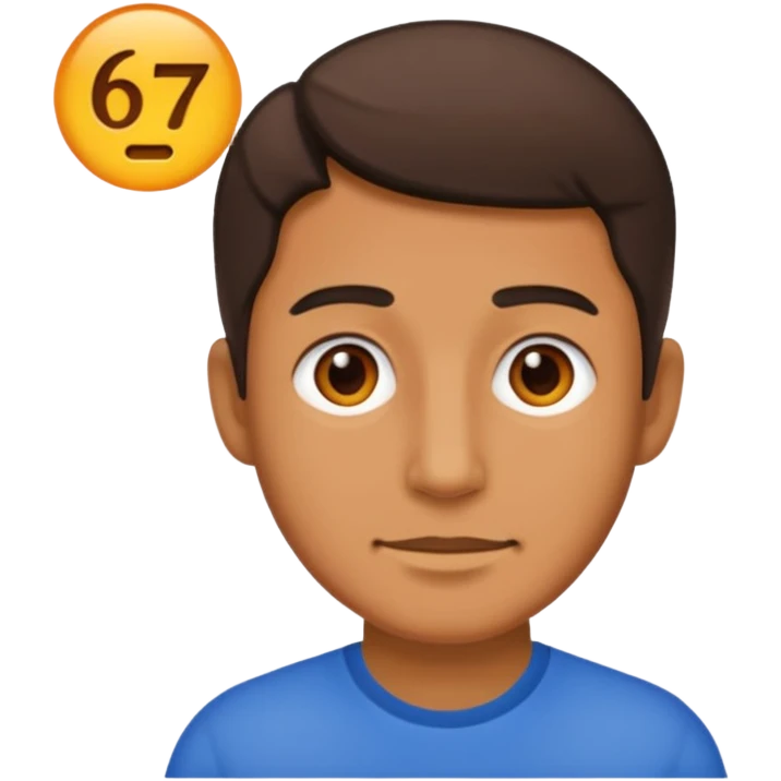 Man saying 67 emoji