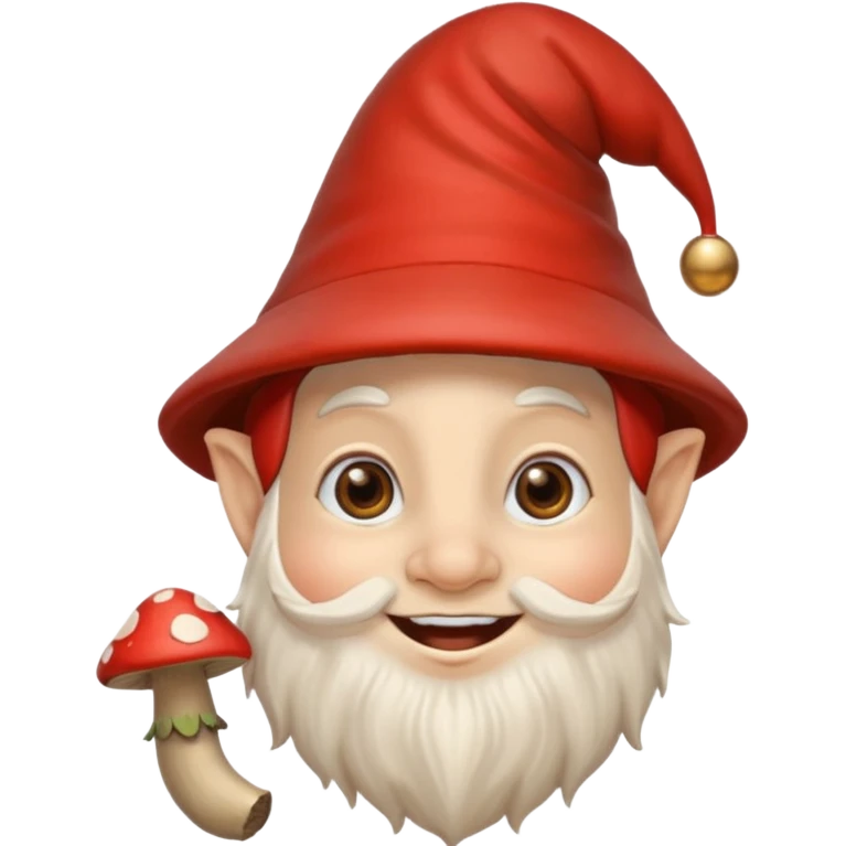 Gnome with mushroom hat emoji