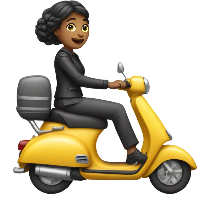 a women on scooter emoji