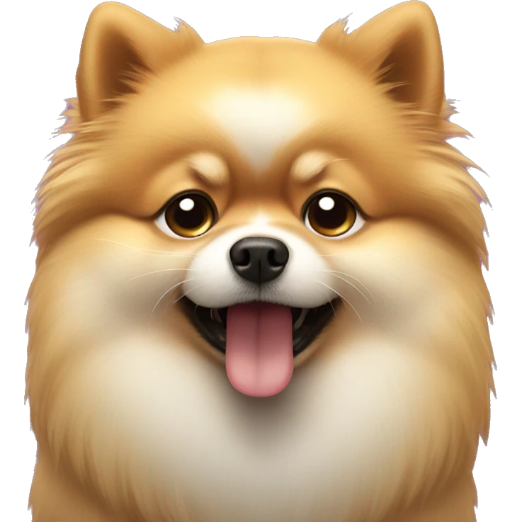 Pomeranian crying with tears showing up emoji