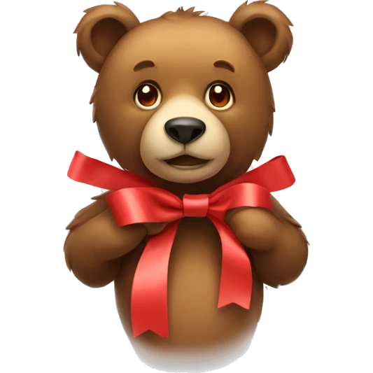 Bear with ribbon  emoji