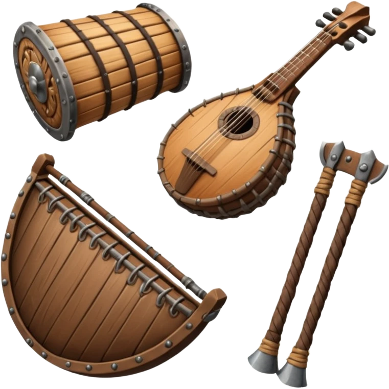 ancient Viking musical instruments emoji