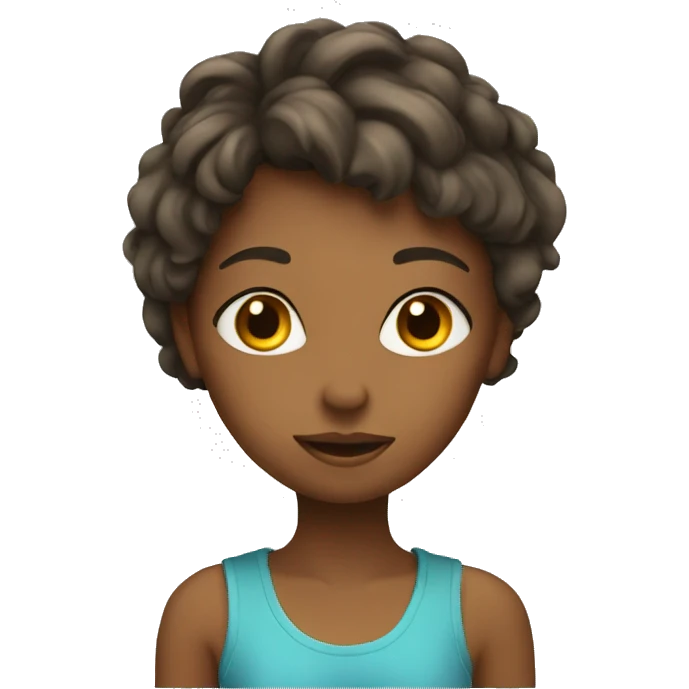 A girl with a had emoji