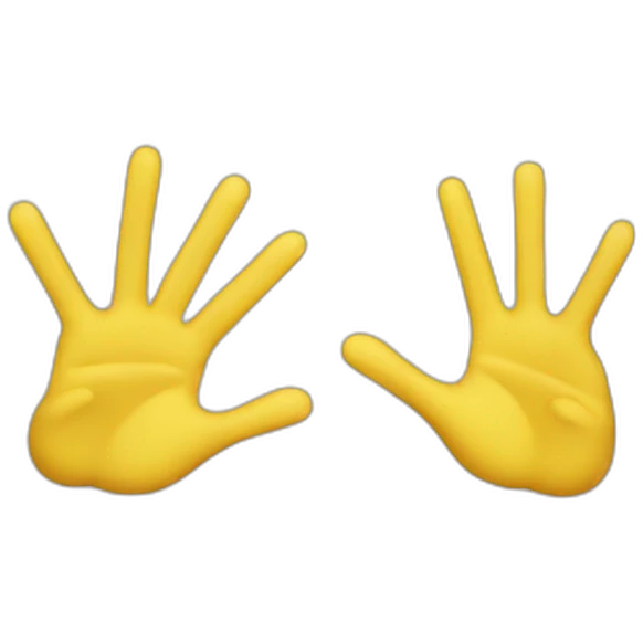3 fingers yellow emoji