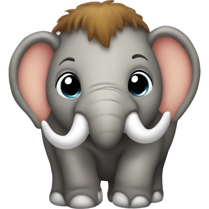 Cute baby mammoth emoji