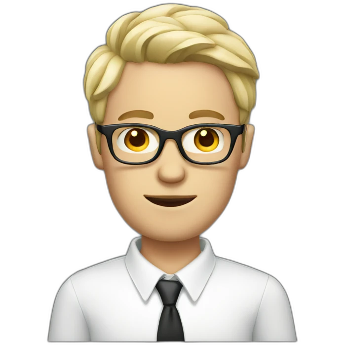 white man with glasses and cigarette emoji