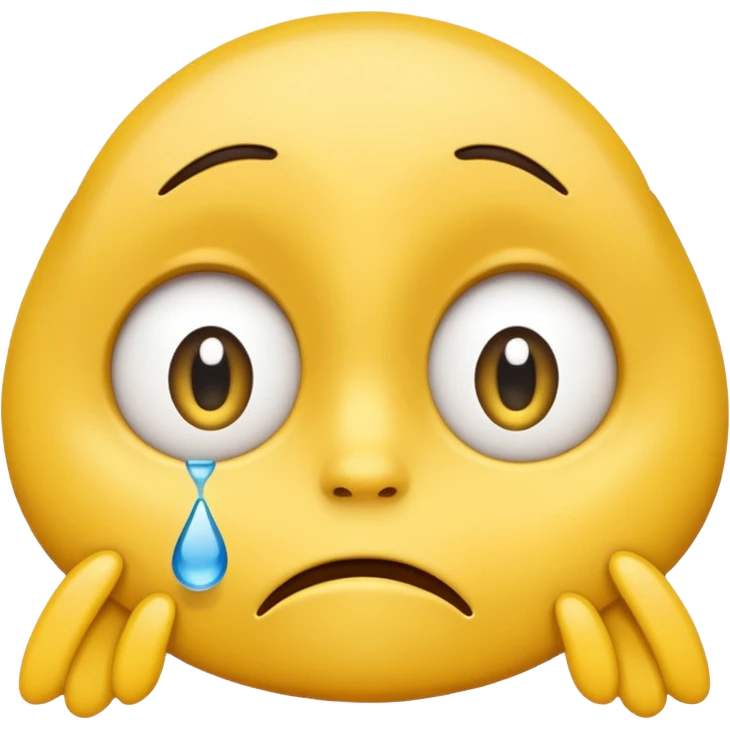 a sad emoji face begging emoji