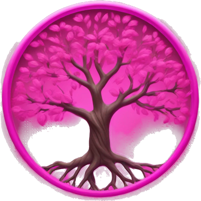 neon pink tree of life emoji