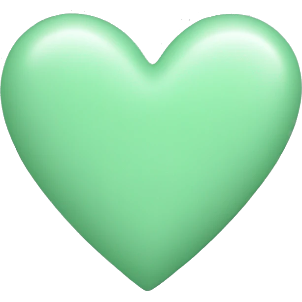 Pastel green heart  emoji