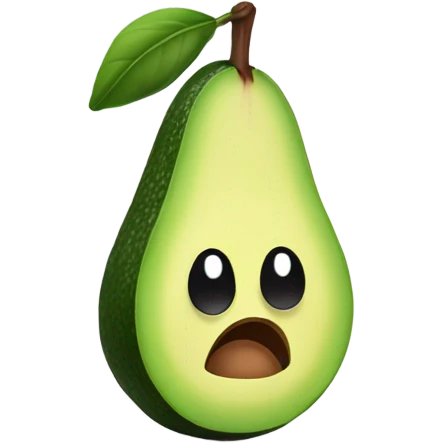 crying avocado with hands emoji