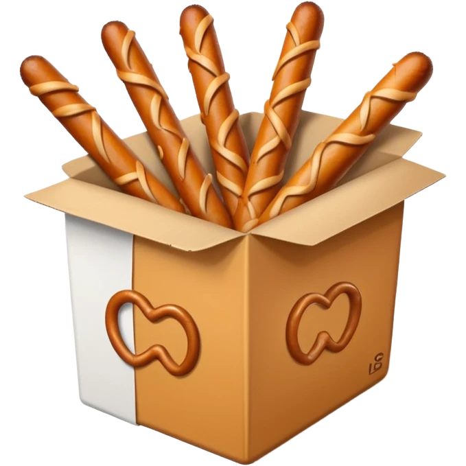 Pretzel sticks on paper box emoji