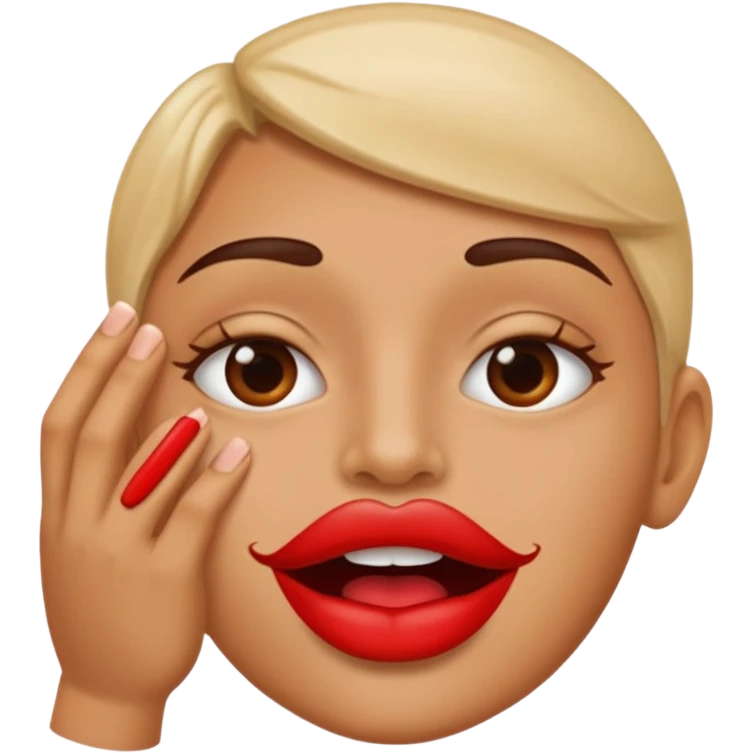 Mano y boca emoji