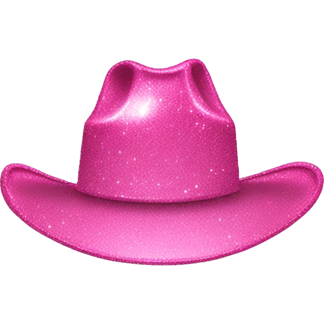 pink sparkly cowgirl hat emoji