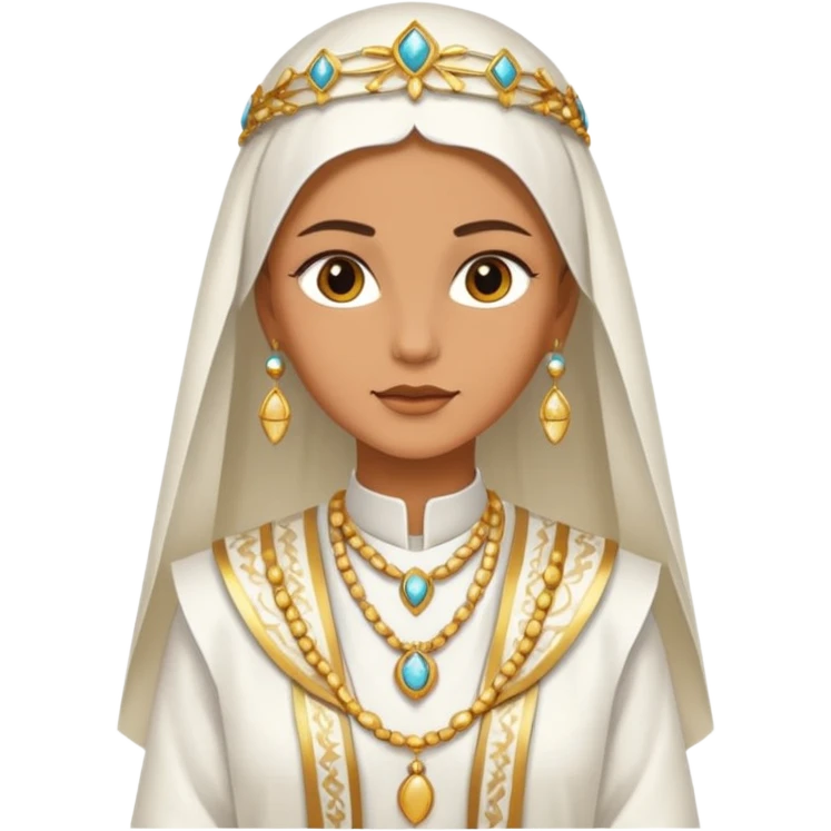 Diosa Tanit con vestimenta emoji