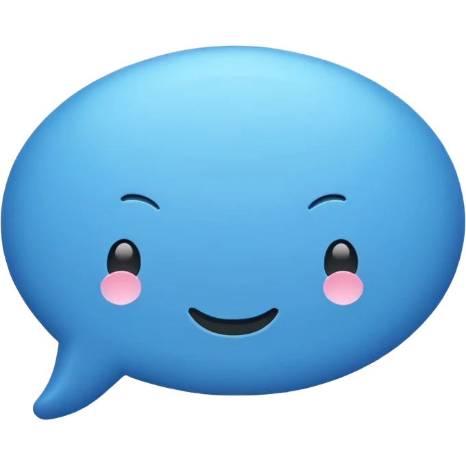 Flat white color chat bubble emoji emoji