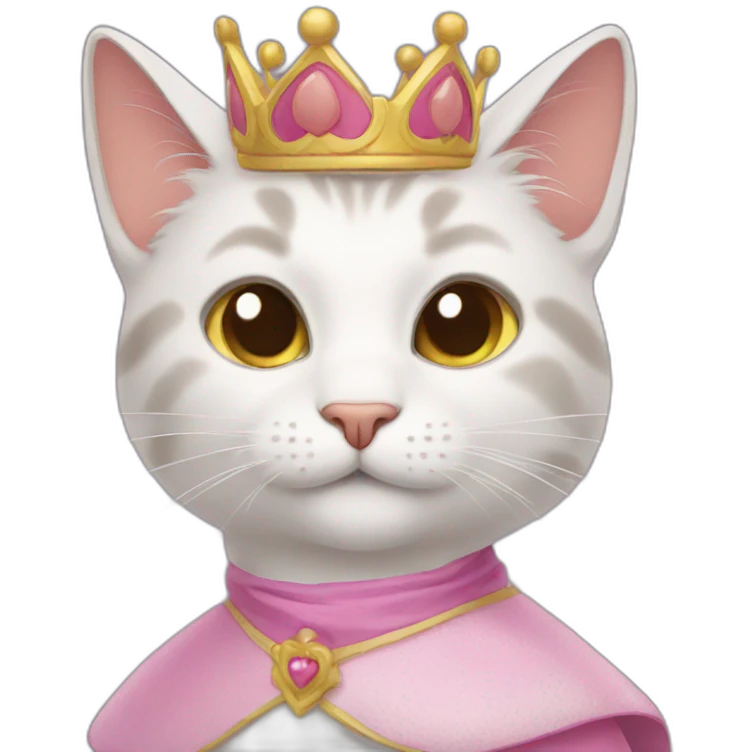 Cat in princess costume emoji