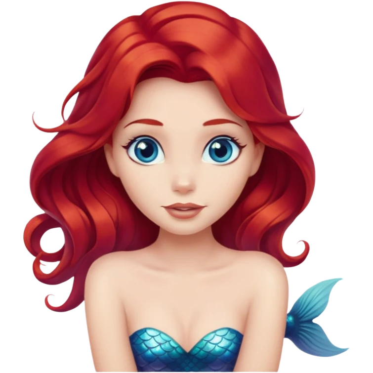 Ariel mermaid with red hair emoji
