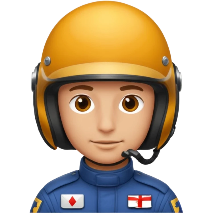f1 pilot with helmet on emoji
