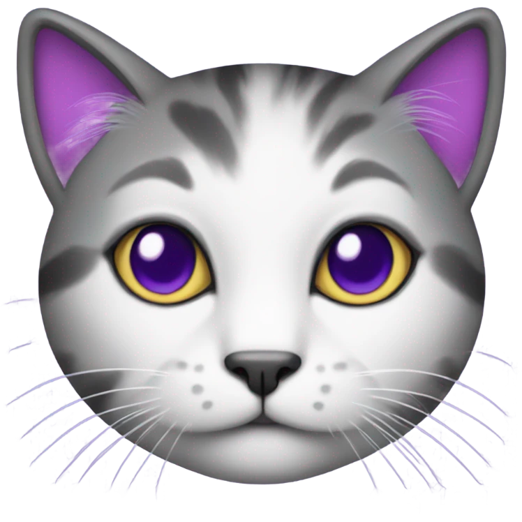Cat with purple fur emoji