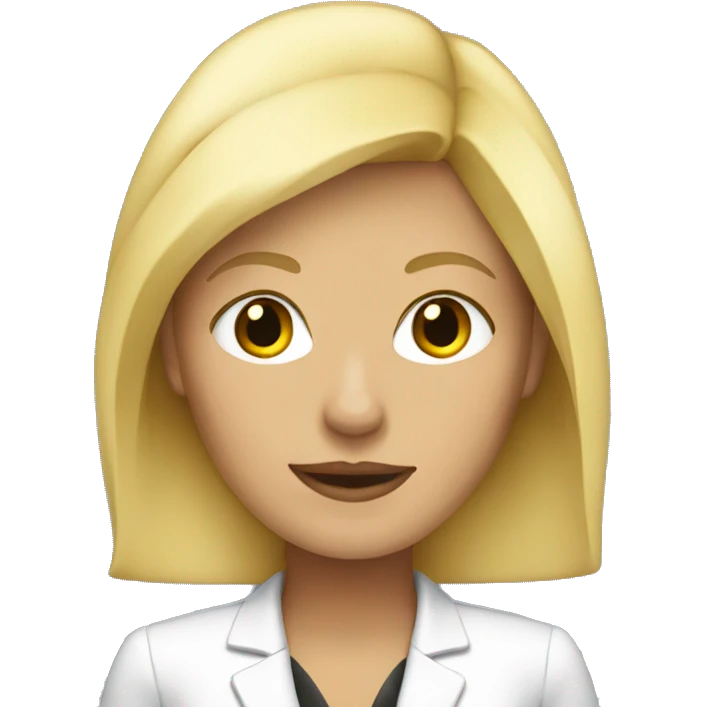 blonde woman in business atire emoji