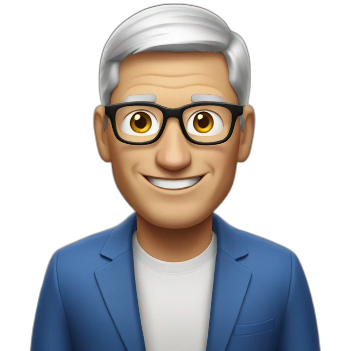 Tim Cook saying good morning emoji
