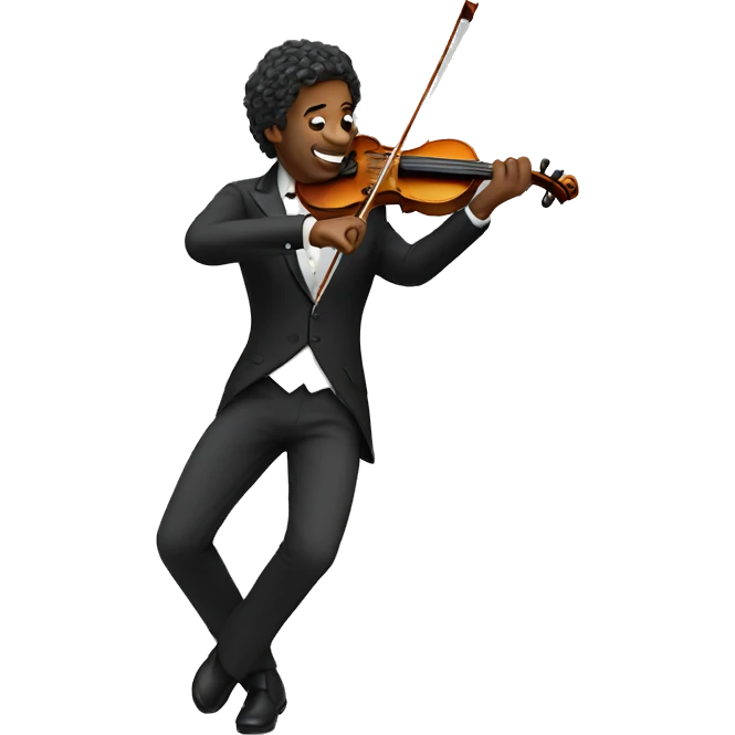 Dancing violinist emoji