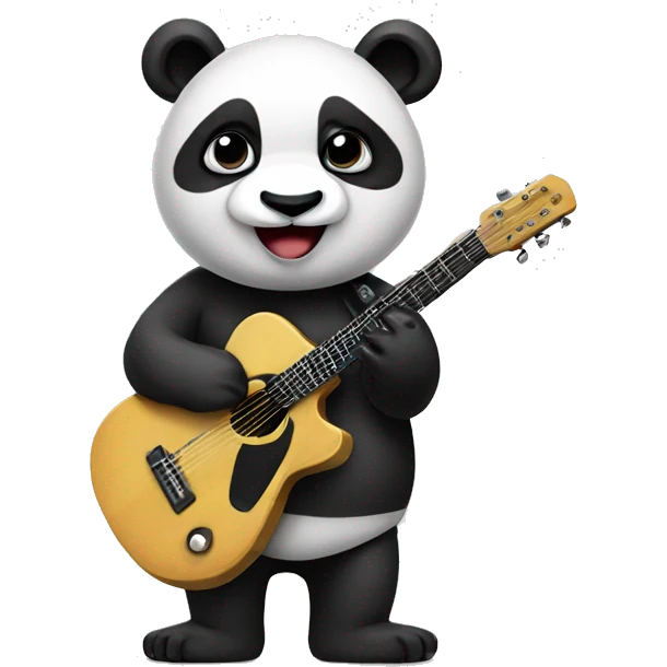 Guitarist panda emoji