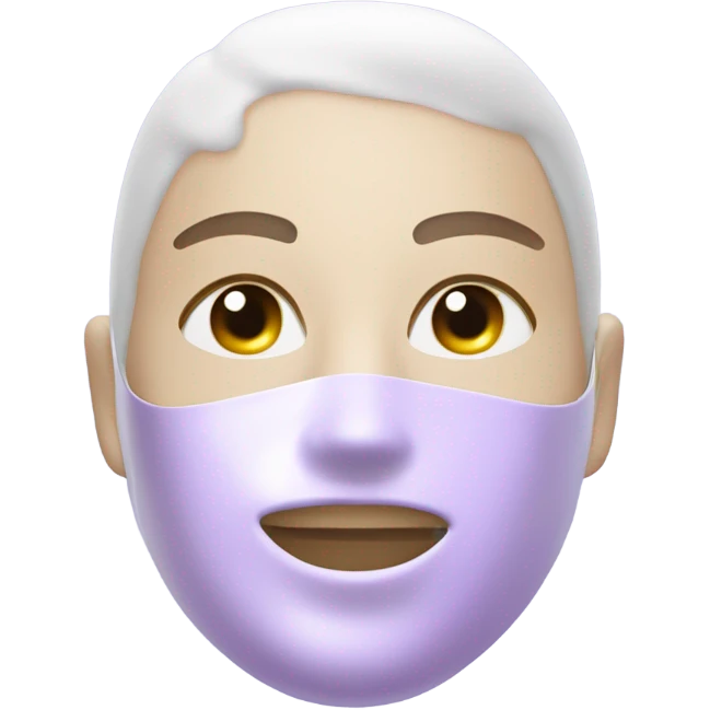 hydrogel face mask with lavender shine emoji