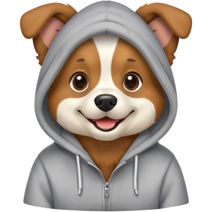 Dog wearing a hoodie emoji