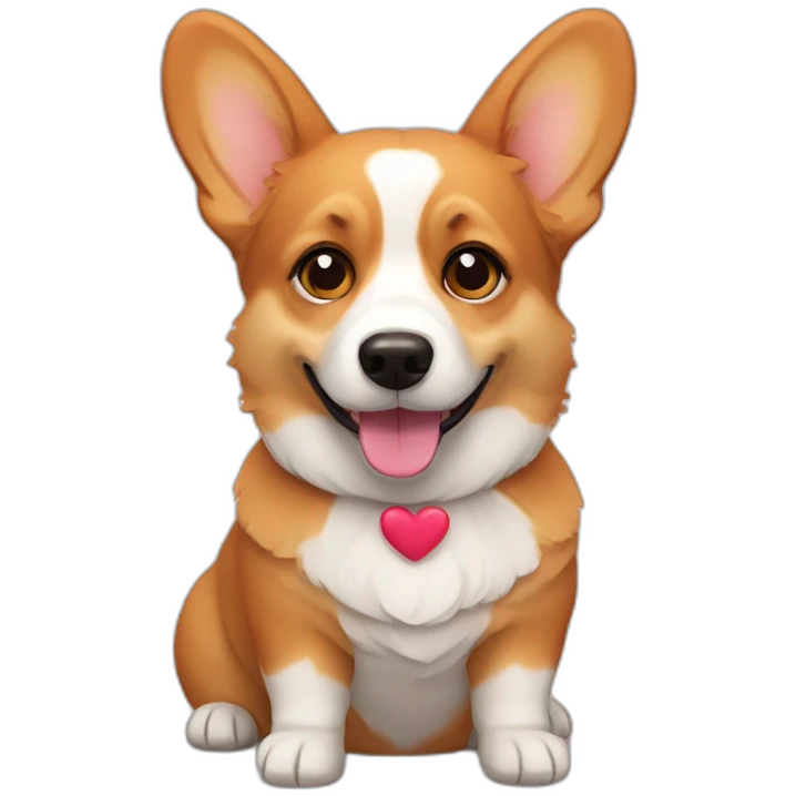 Corgi love emoji