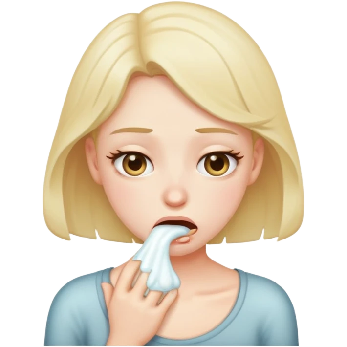 flirty face vomitting emoji