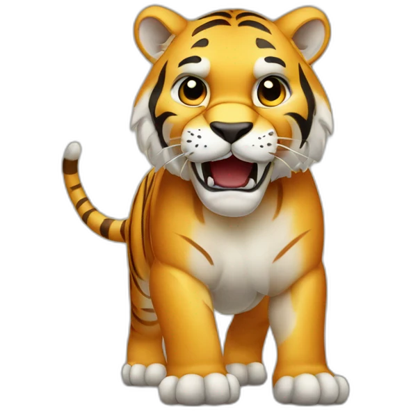 cute sabre tooth tiger emoji