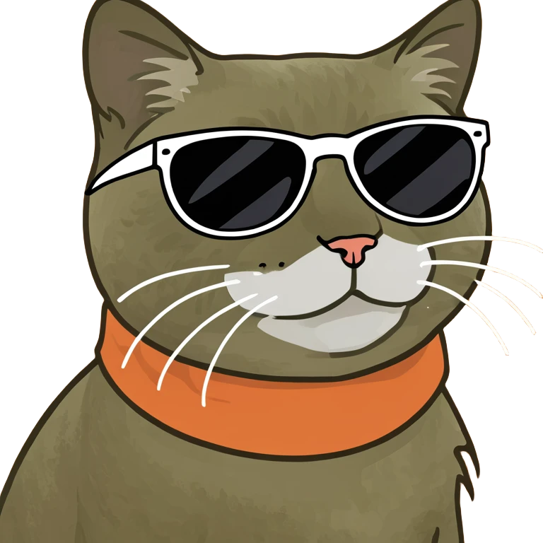 Cat with sunglasses emoji