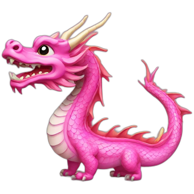 Pink chinese dragon  emoji