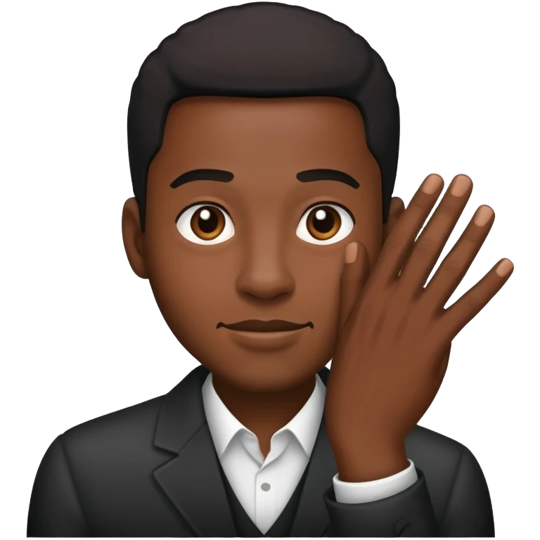 Black man hands emoji