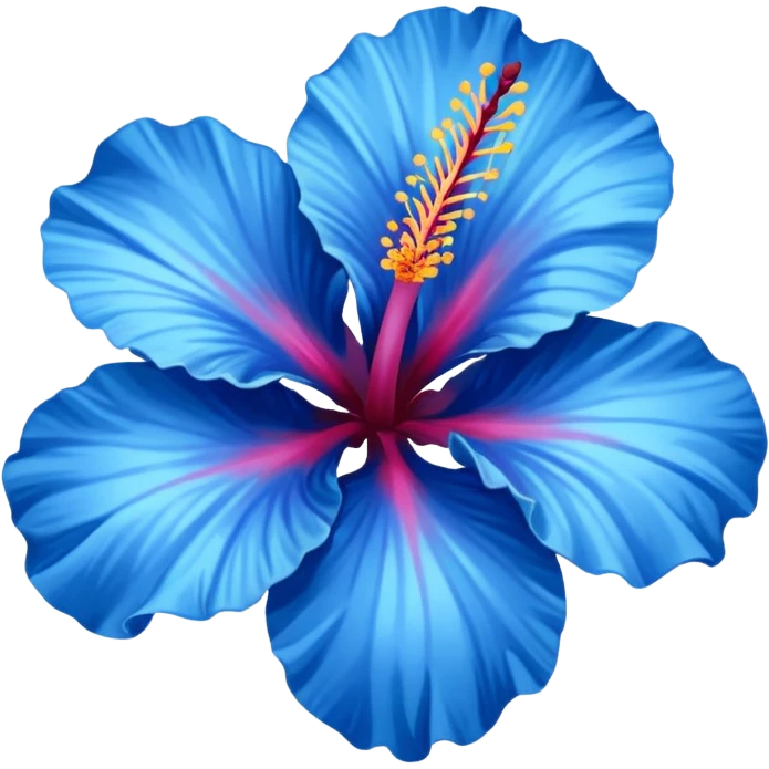 a blue flower similar to a hibiscus flower emoji