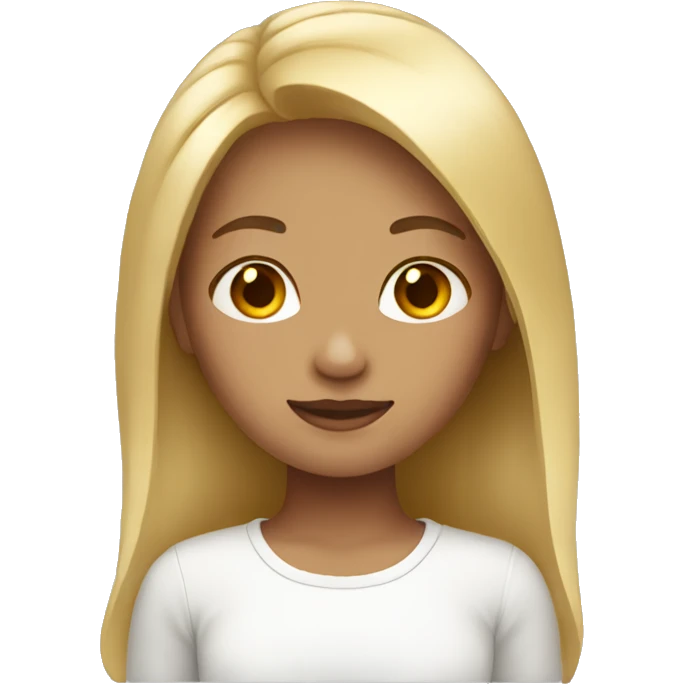 Girl with light hair emoji