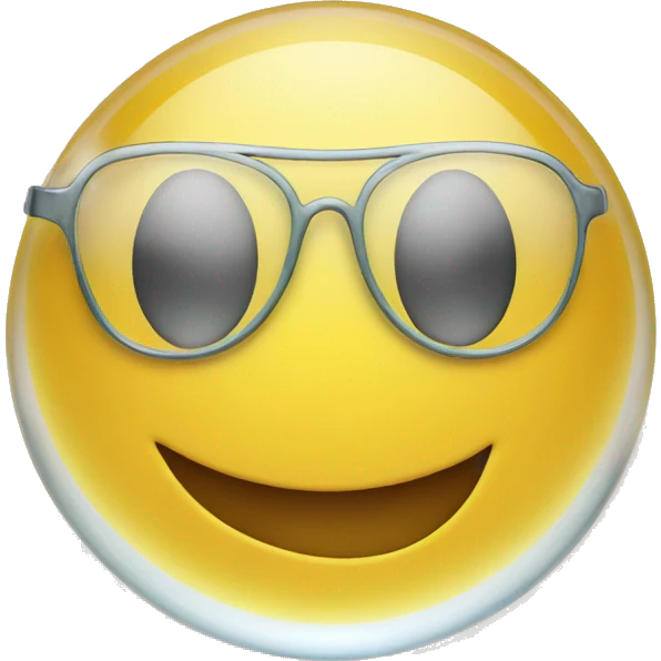 smiley with a glas emoji