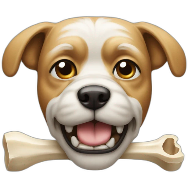 yorkshire with a bone in the face emoji