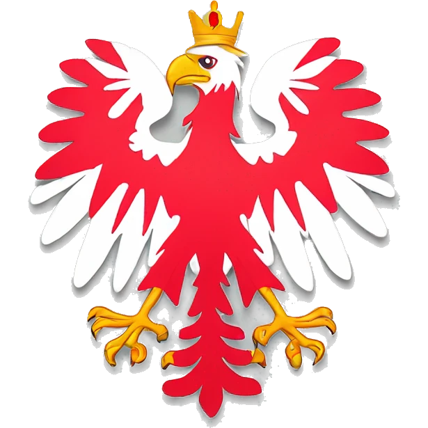 polish eagle simple red and white no details just the outlines of the eagle emoji