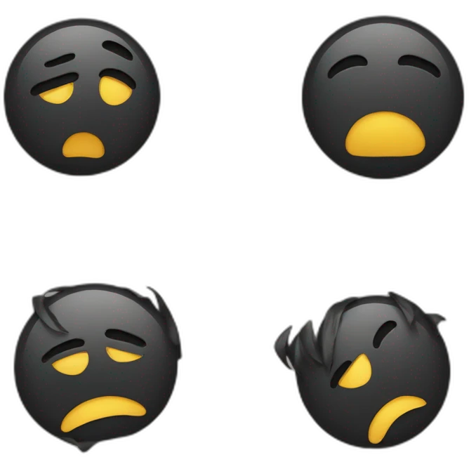 Bottom half of laugh emoji and top half of sad emoji emoji