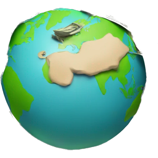 earth with money around  emoji