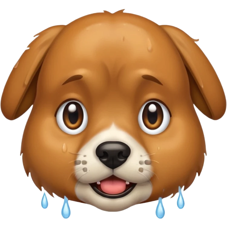 Dog crying  emoji