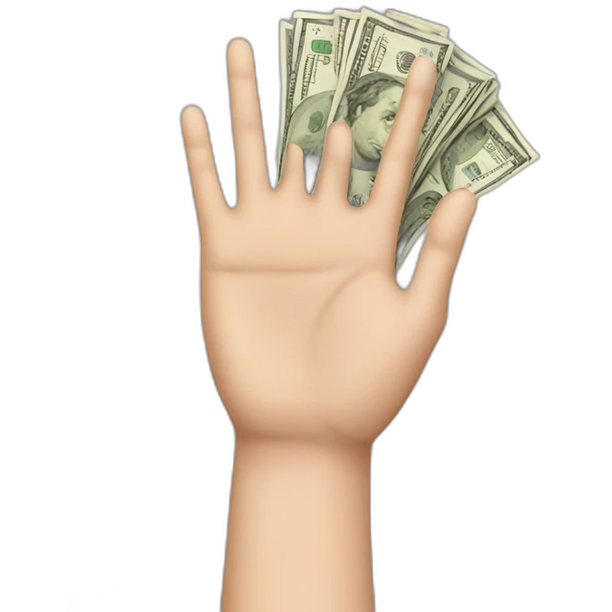 hand with money emoji