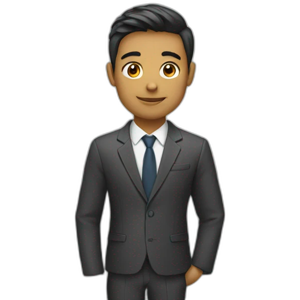 student in a suit emoji