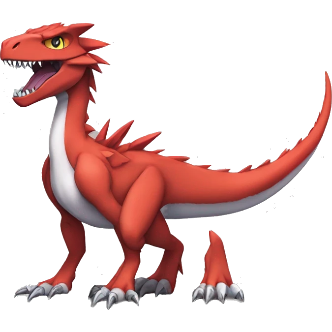  Cool Edgy Digimon-Fakemon-Guilmon-Velociraptor-Dragon full body emoji